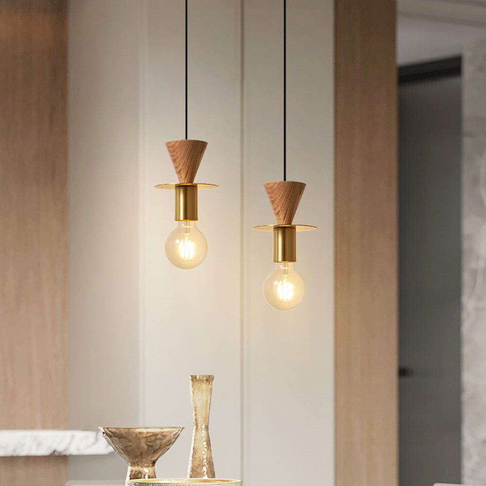 Hailie pendant light - Copper Walnut, contemporary lighting