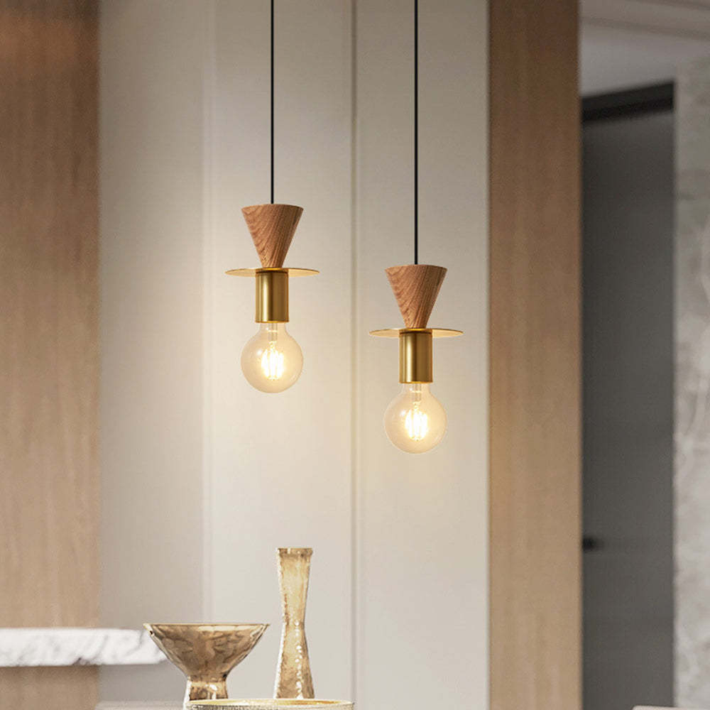 Hailie pendant light - Copper Walnut, contemporary lighting