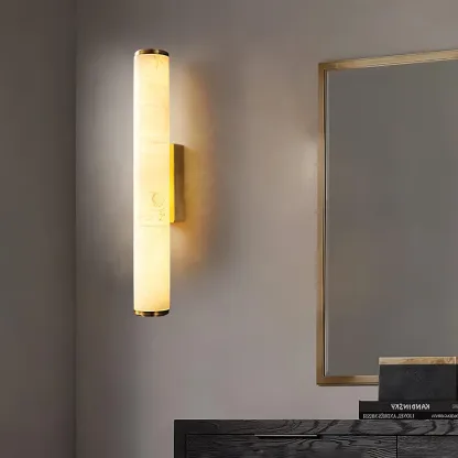 Jade Modern Urban Metal Alabaster Wall Light Bedroom Living Room