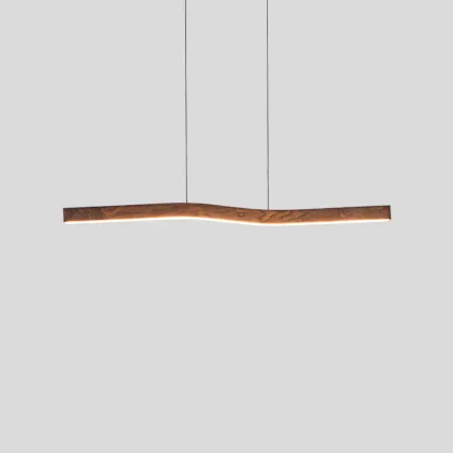 Ozawa Metal Acrylic Dark Wood Pendant Light Dining Room Bedroom