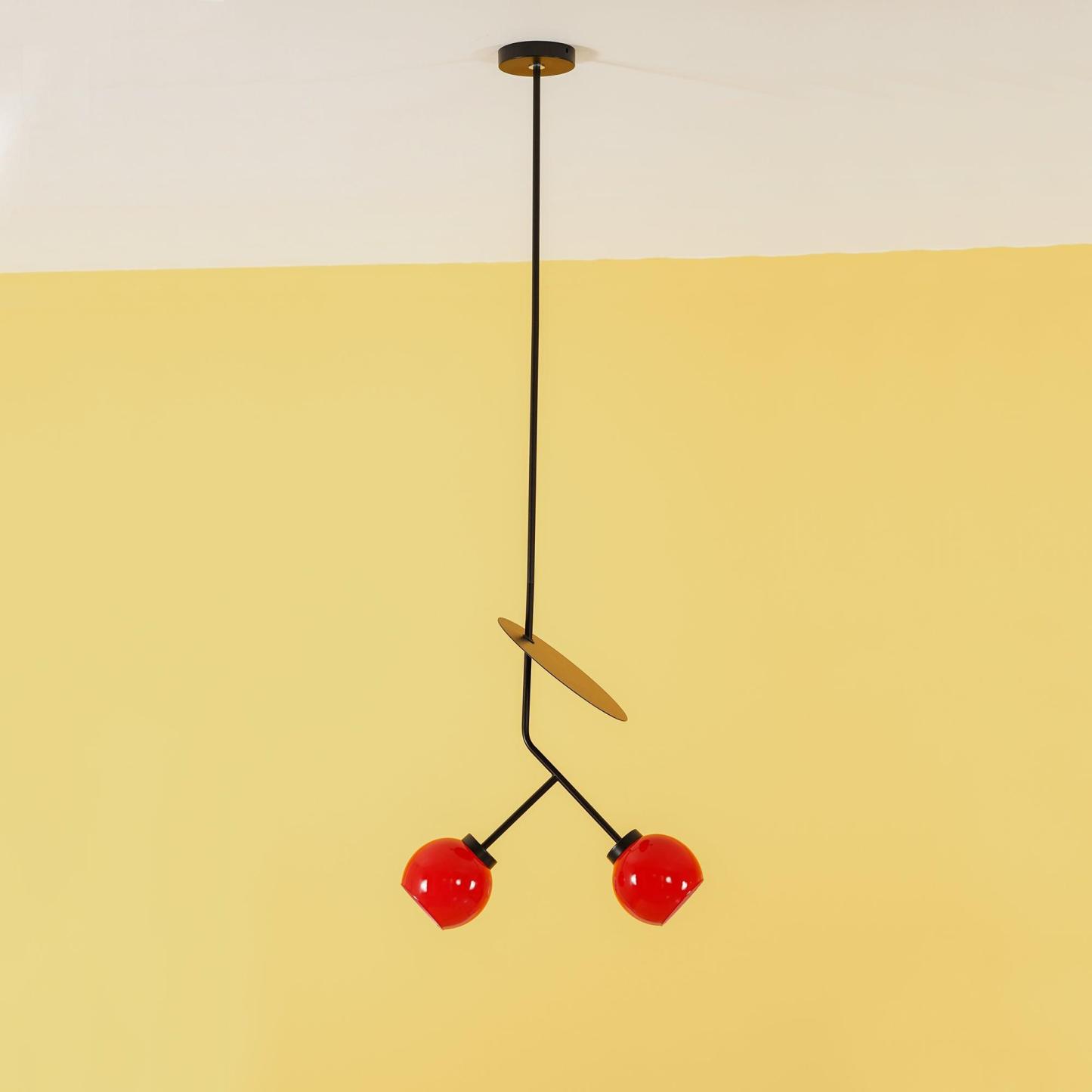 Red Valentina pendant light, cherry style.