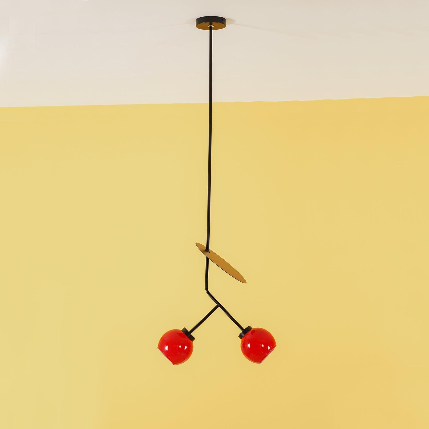 Red Valentina pendant light, cherry style.