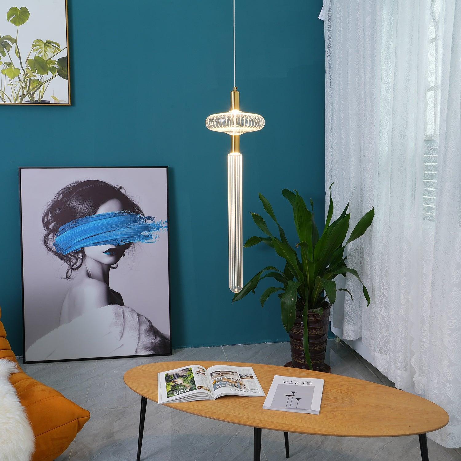 Alessio Vintage Metal Glass Pendant Light Bedroom Living Room