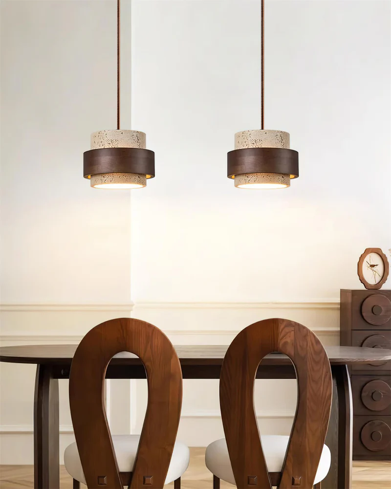 Zaid Modern Travertine Pendant Light