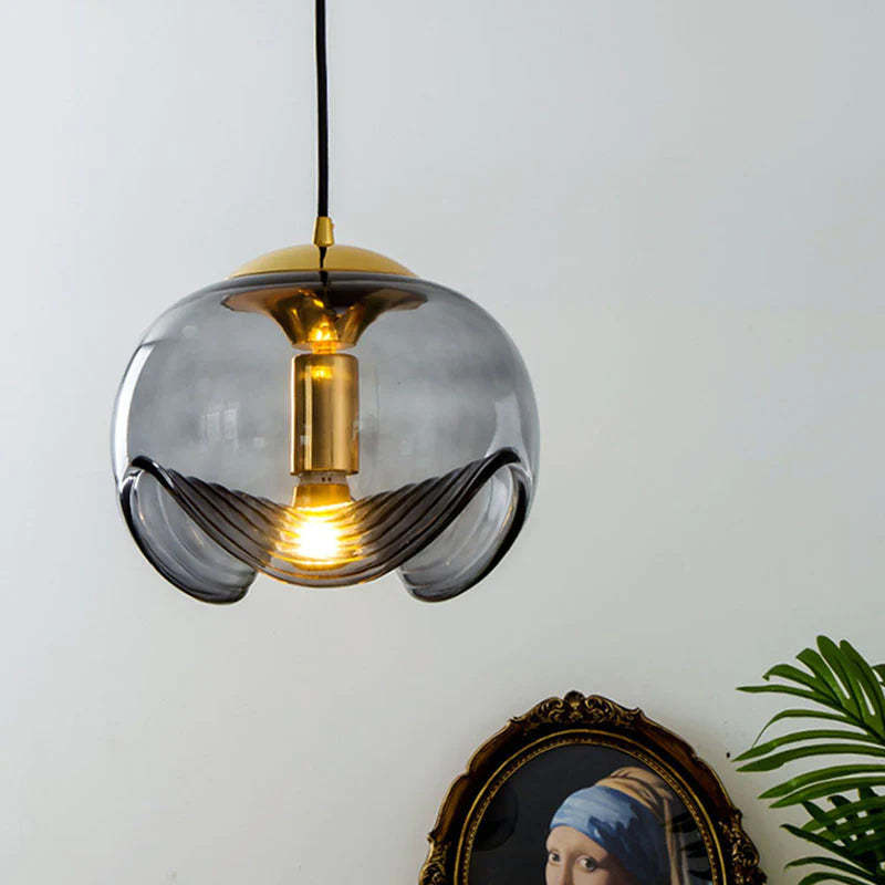 Hailie Design Smoked Glass Pendant Light