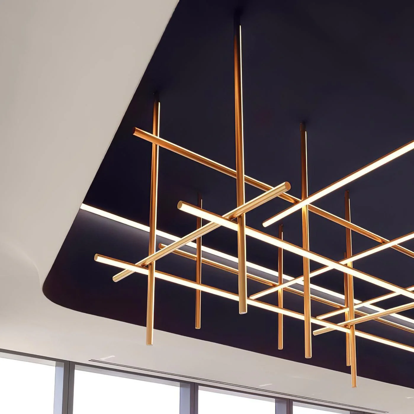 Valentina Minimalism Metal Gold Black Pendant Light Bedroom Living Room