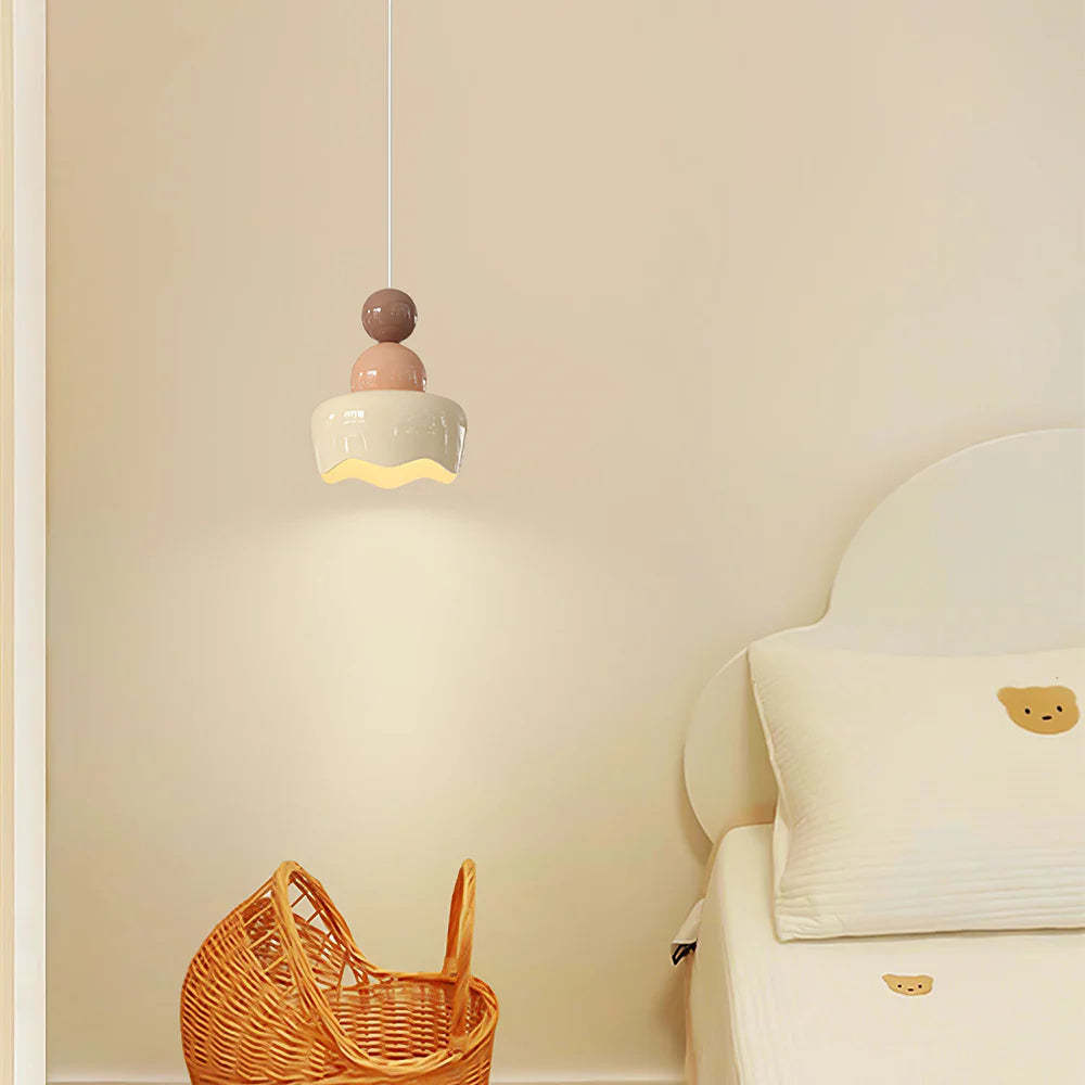 Morandi Rain Doll Pendant Light illuminates bedroom, bedroom lighting solutions