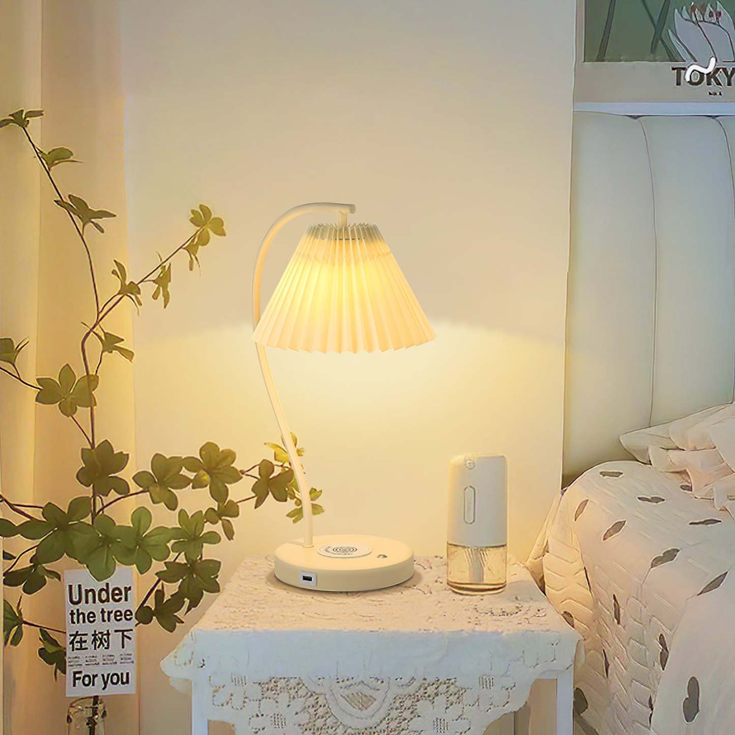 Sano Nordic table lamp, bedroom decor, Under the tree