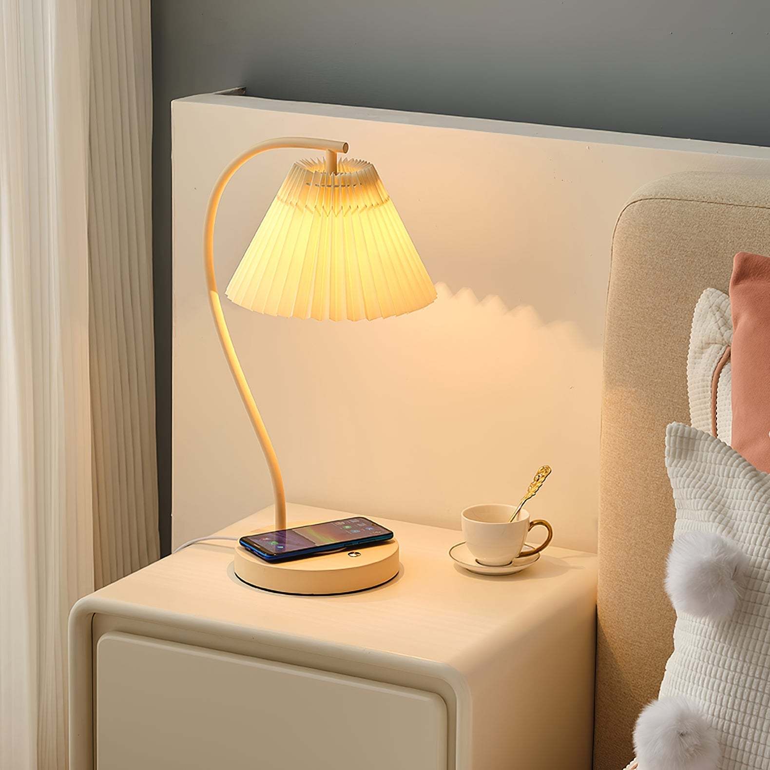 Sano Nordic table lamp, bedroom nightstand decor, ambient light