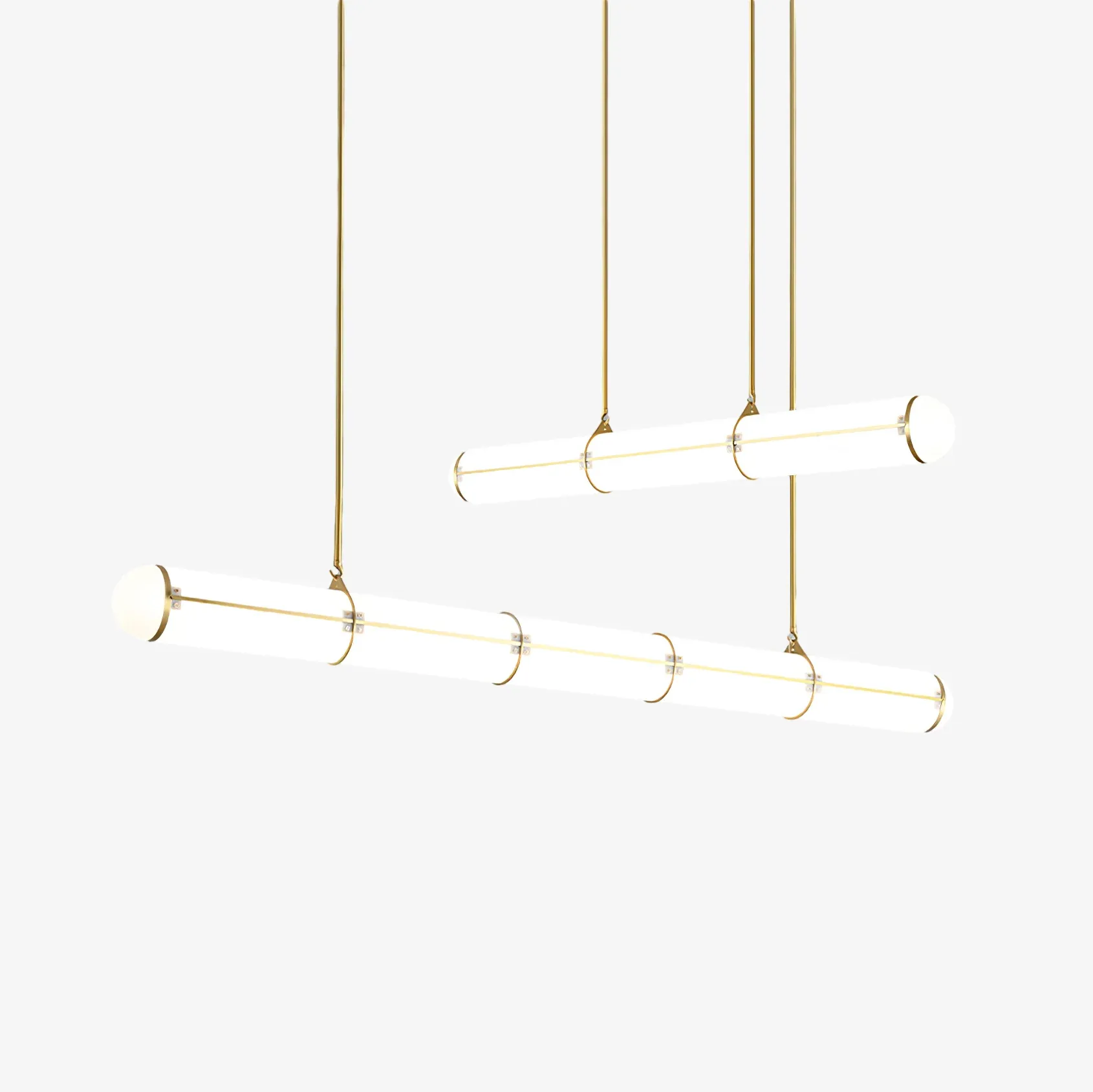 Alessio Industrial Metal Acrylic Gold Black Pendant Light Bedroom Living Room