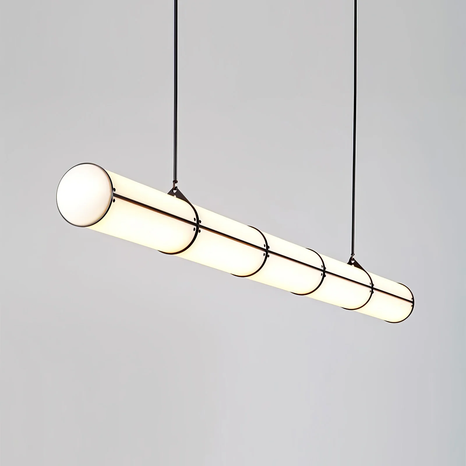 Alessio Industrial Metal Acrylic Gold Black Pendant Light Bedroom Living Room