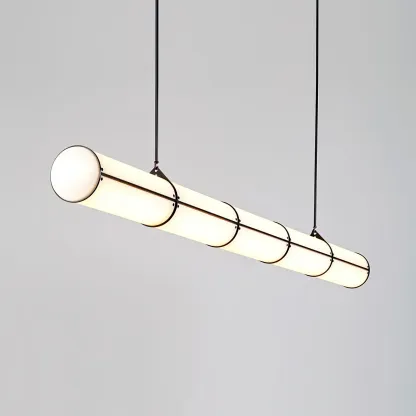 Alessio Industrial Metal Acrylic Gold Black Pendant Light Bedroom Living Room
