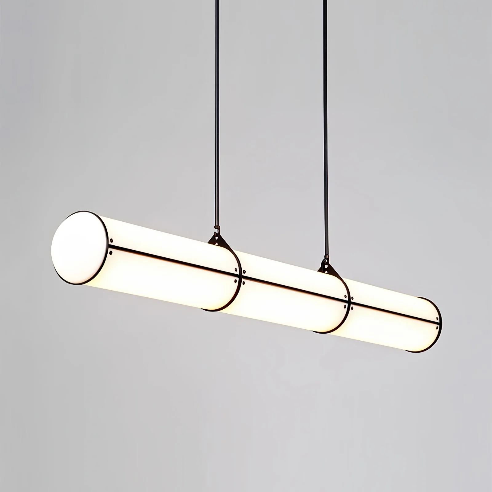Alessio Industrial Metal Acrylic Gold Black Pendant Light Bedroom Living Room