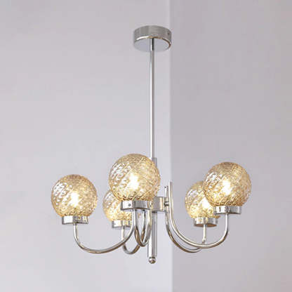 Valentina LED Pendant Light with cognac glass spheres