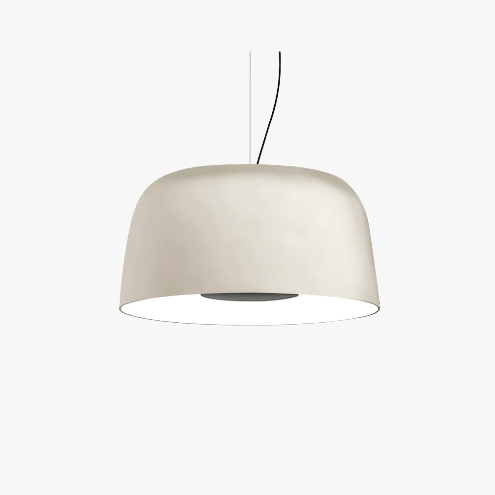 Modern round metal pendant light, Carins style, for living or study room
