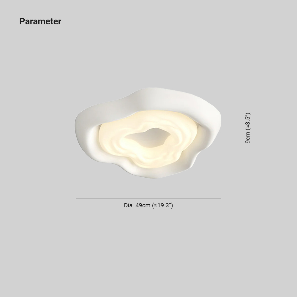 Quinn Roses Ceiling Lamp Detail - Size and Parameter