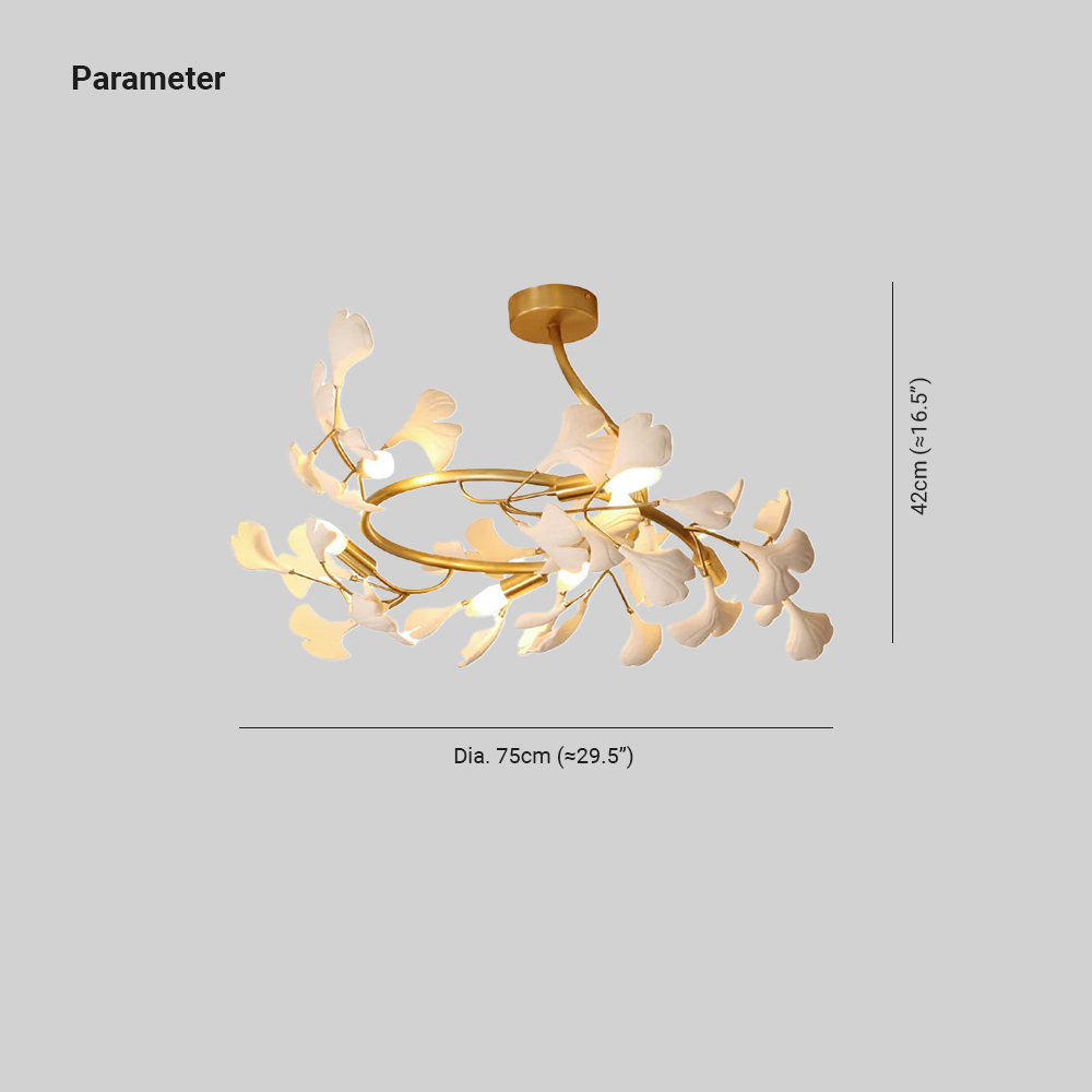 Olivia Gingko Ceiling Lamp Dimensions