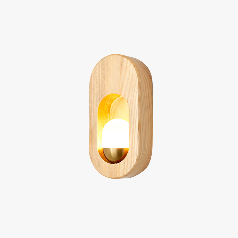 Ozawa Classical Wood Glass Wall Lamp - Bedroom / Dining Room