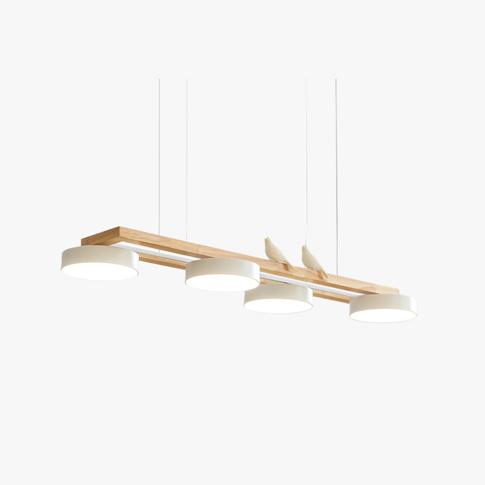 Morandi Modern Metal Wood Resin Acrylic Pendant Light Dining Room Bedroom