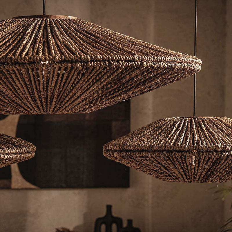 Muto Rustic Rattan Pendant Lights - Interior Design Lighting