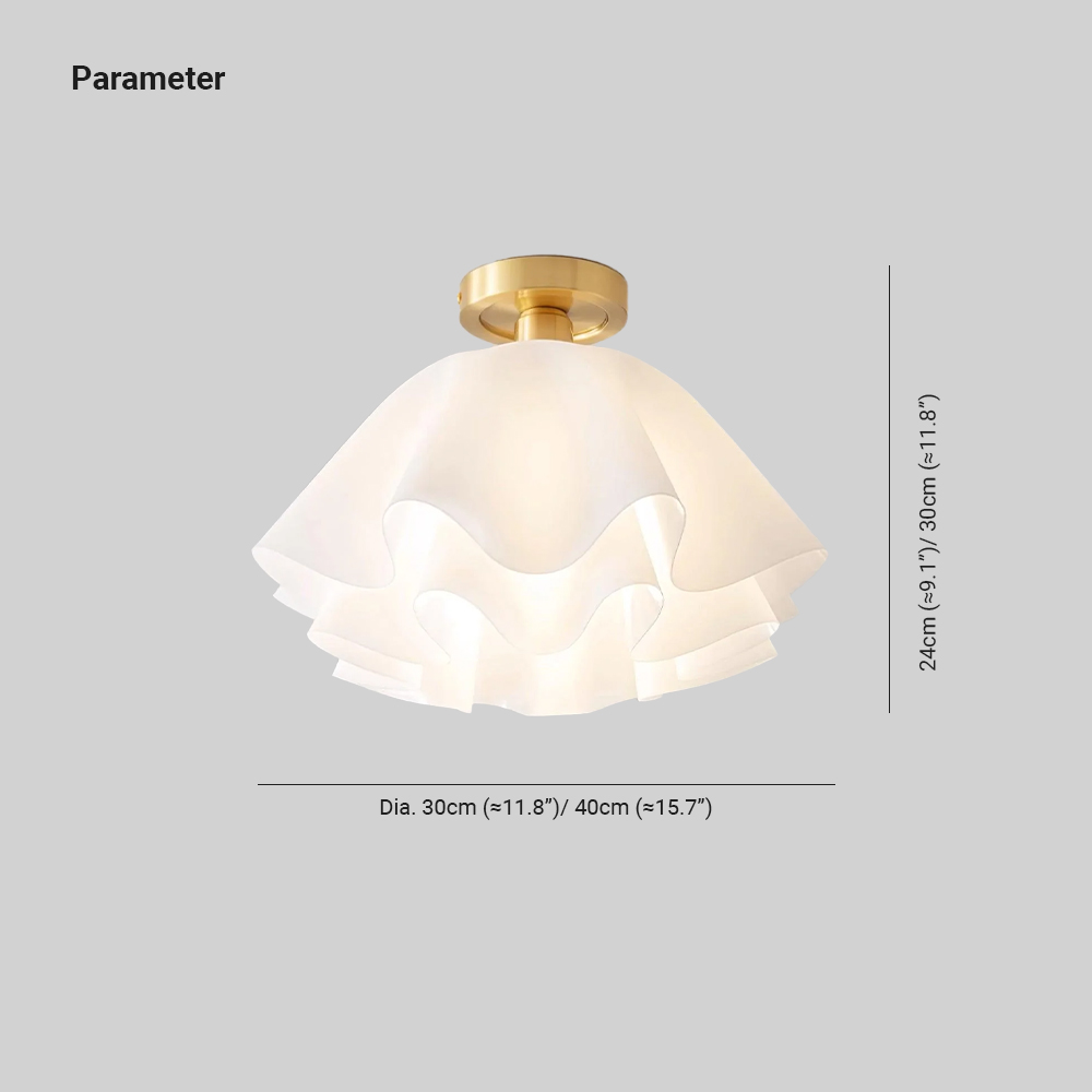 Carins Modern Unusual LED Ceiling Light Brass Plastic Bathrooms
