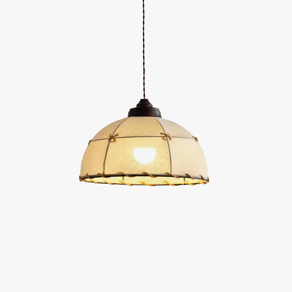 Renée Vintage Round Hanging Fabric Pendant Light Shades Dining Room