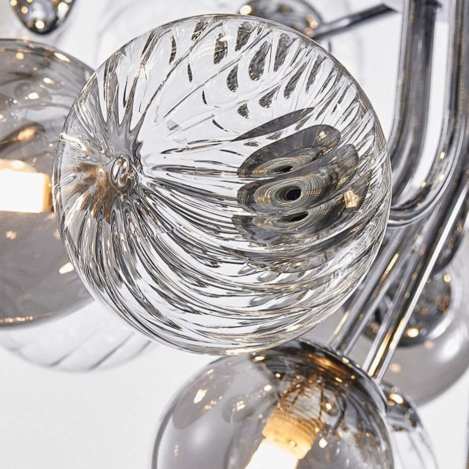 Valentina Chandelier close-up: glass and metal detail