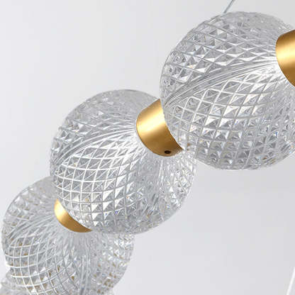 Marilyn Ring Pendant Light - Crystal Globe Design