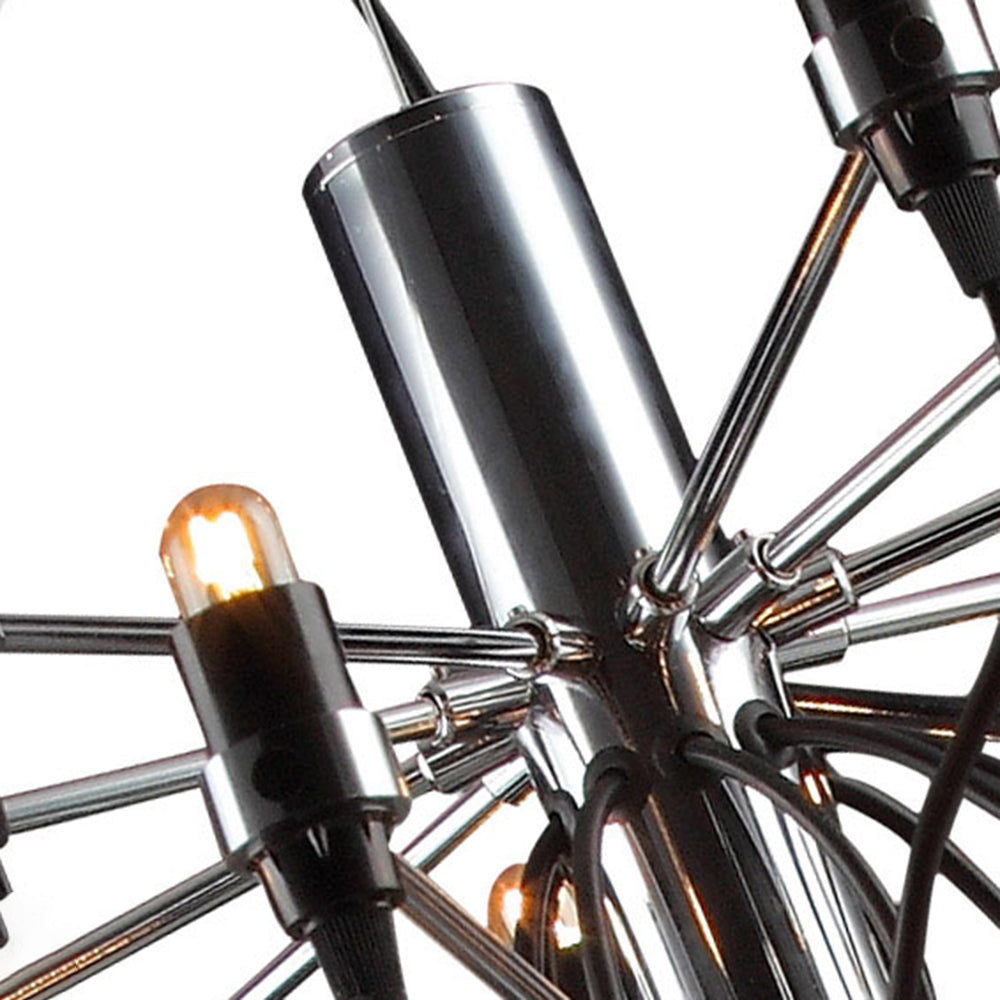 Alessio Retro Metal Chandelier with LED light bulbs