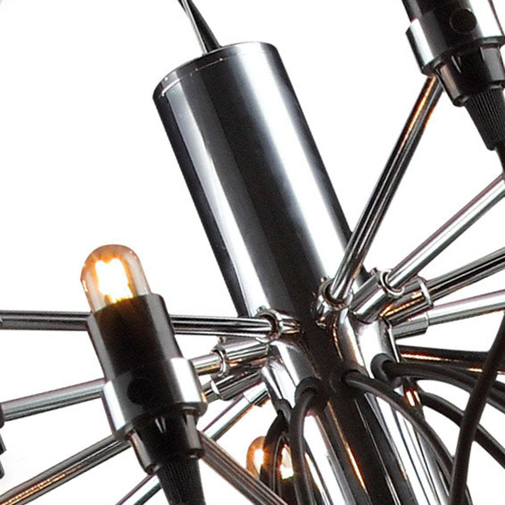 Alessio Retro Metal Chandelier with LED light bulbs