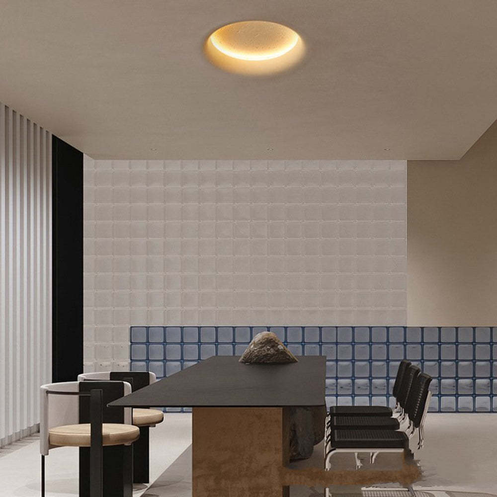 Elif Moon Wall Lamp in modern living room Elif Decorative Moon Metal Gypsum Wall Lamp