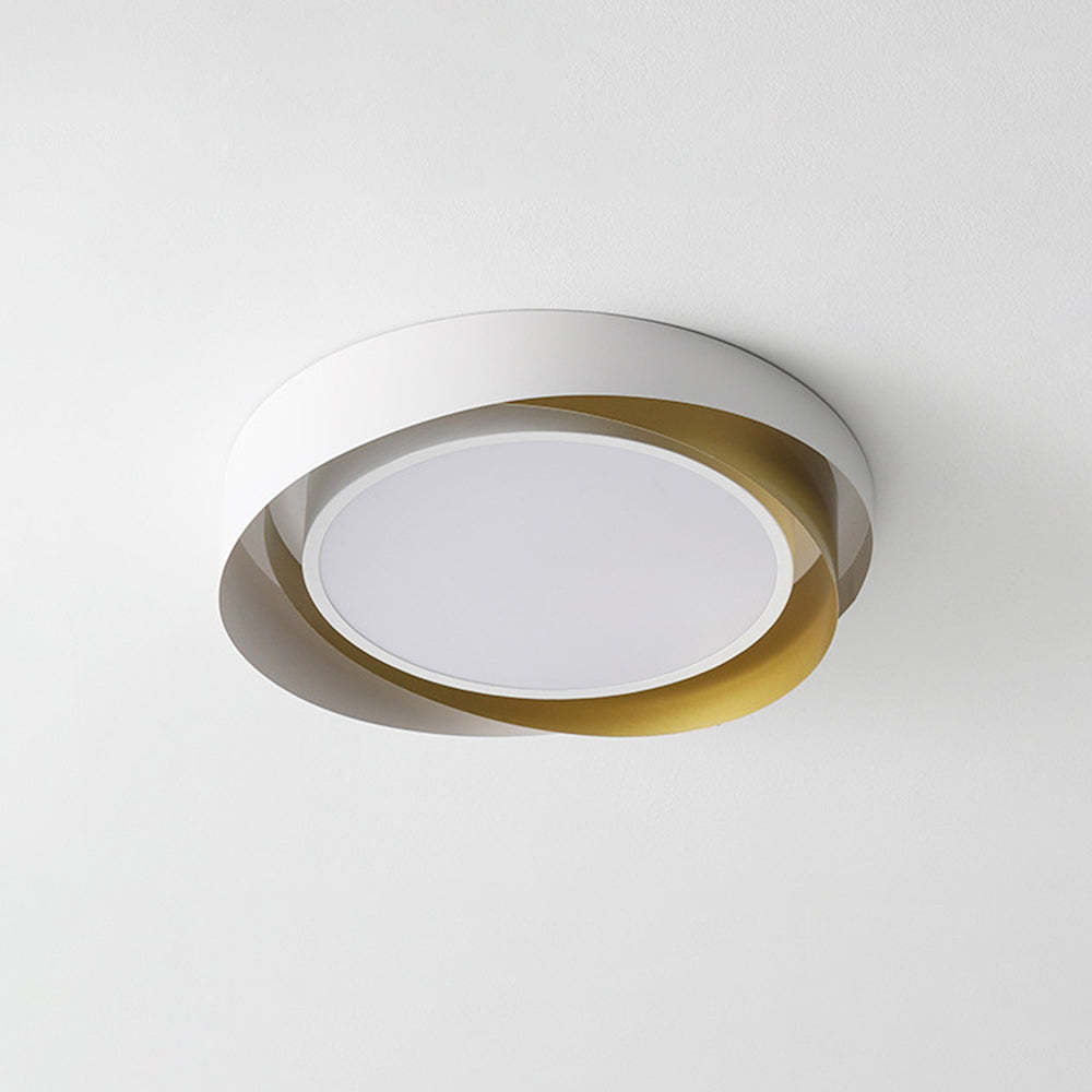 Quinn modern ceiling light with white and gold finish