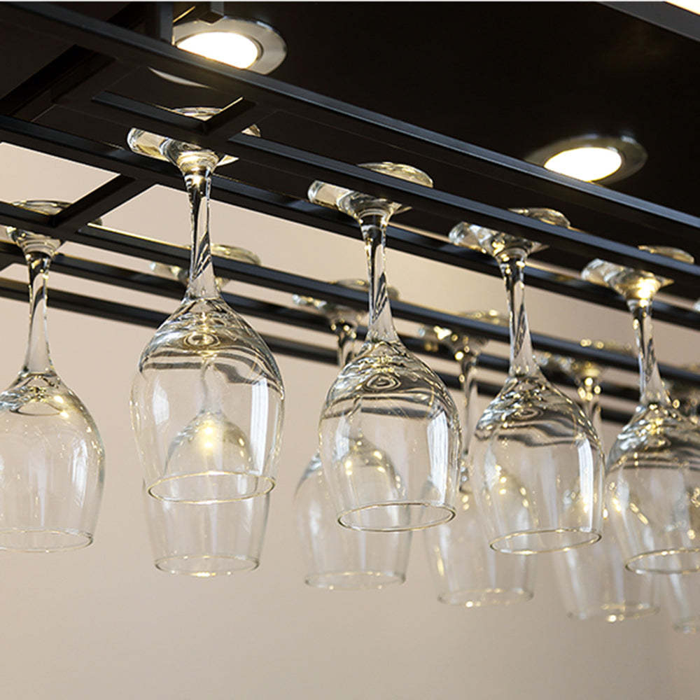 Wine glass rack pendant light. Alessio kitchen island lighting fixture.