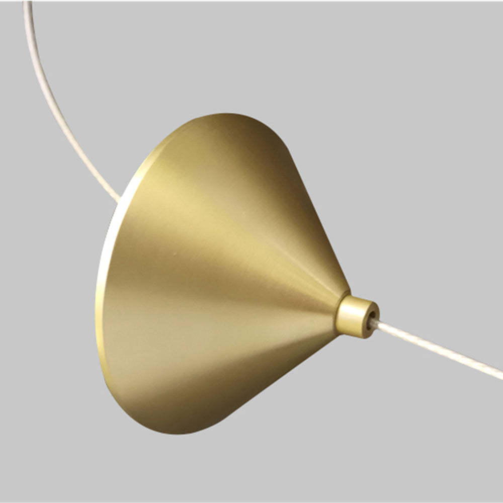 Gold shade detail of the Edge LED minimalist floor lamp.