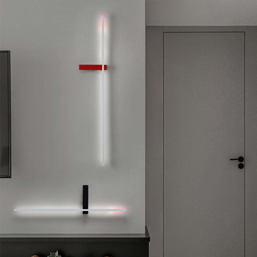 Minimalist linear wall lamp in modern interior
