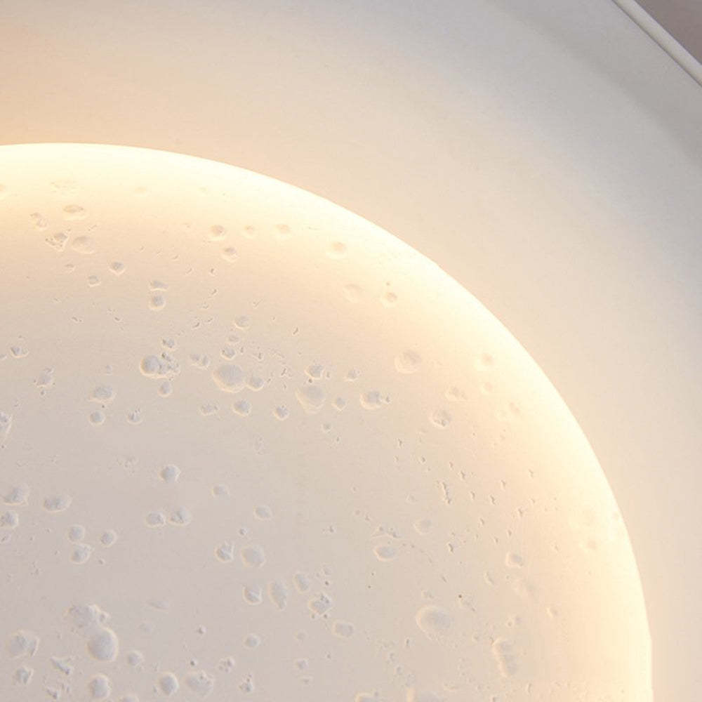 Elif Moon Wall Lamp: Gypsum texture detail Elif Decorative Moon Metal Gypsum Wall Lamp