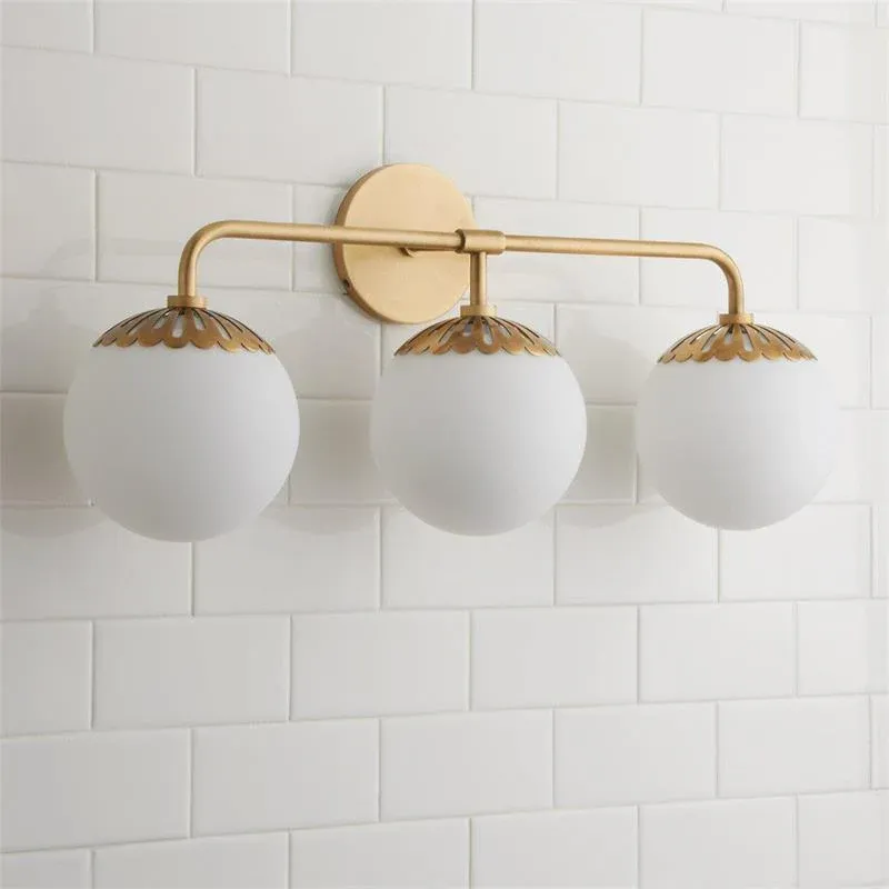 Alessio Minimalism Metal Glass Brass Black Nickel Wall Lamp Dining Room Bedroom