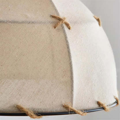 Close-up of Renée pendant light shade jute detail.