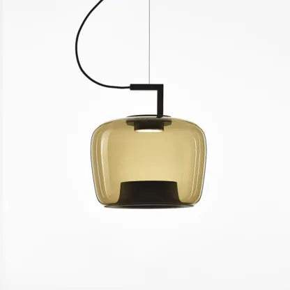 Hailie Modern Round Glass Pendant Light Dining Room Bedroom