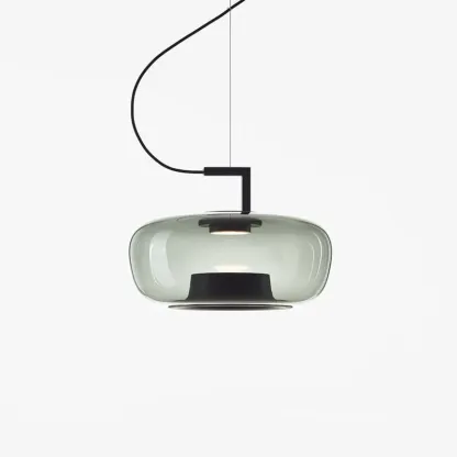Hailie Modern Round Glass Pendant Light Dining Room Bedroom