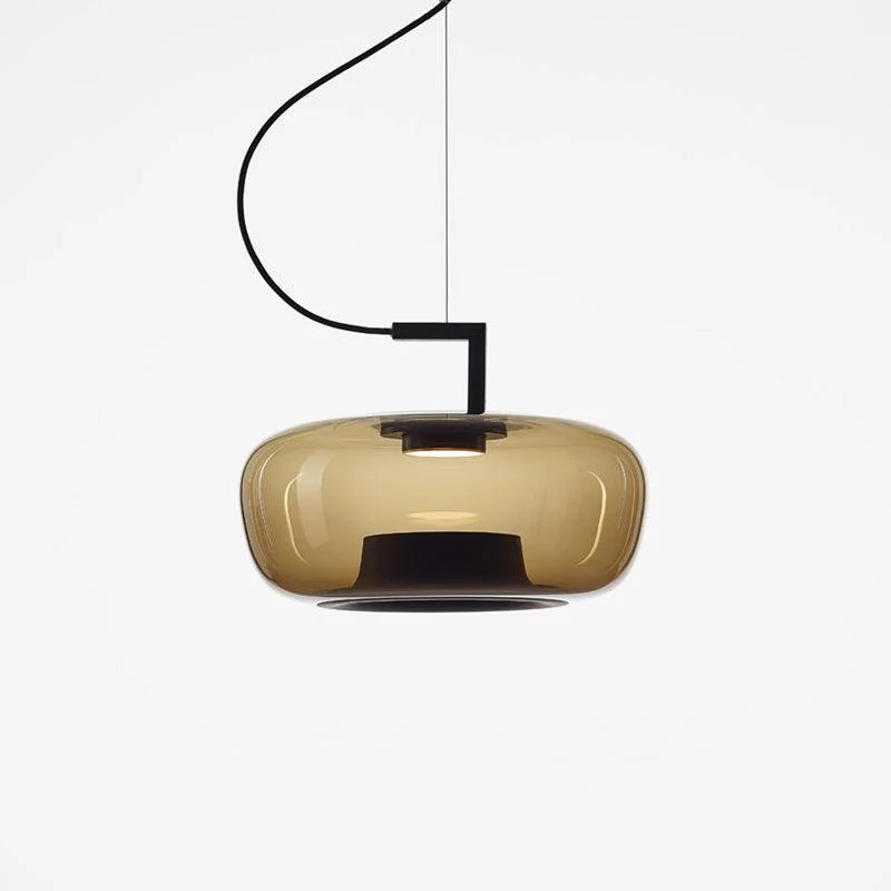 Hailie Modern Round Glass Pendant Light Dining Room Bedroom