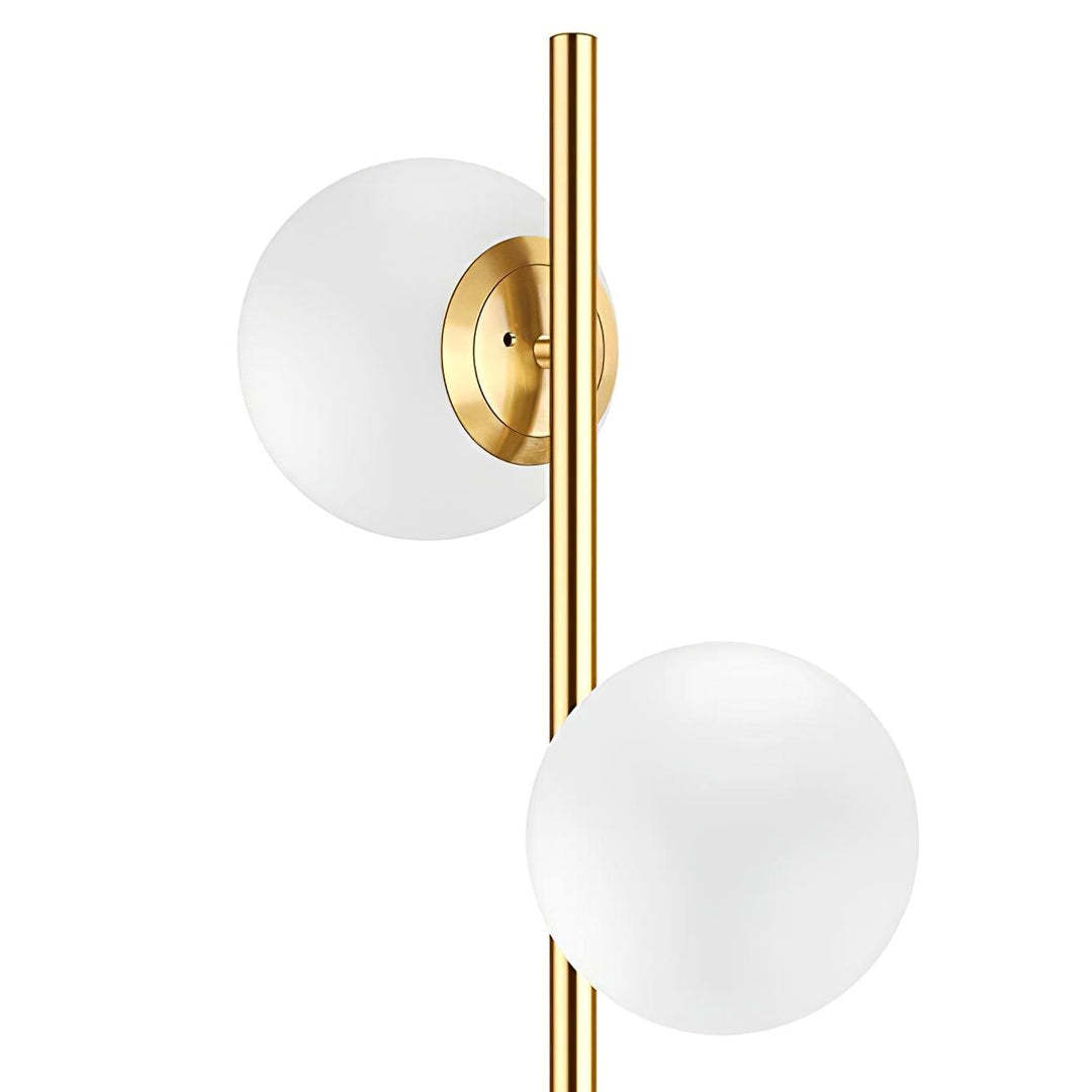 Valentina Floor Lamp, Ball Shade and Gold Frame