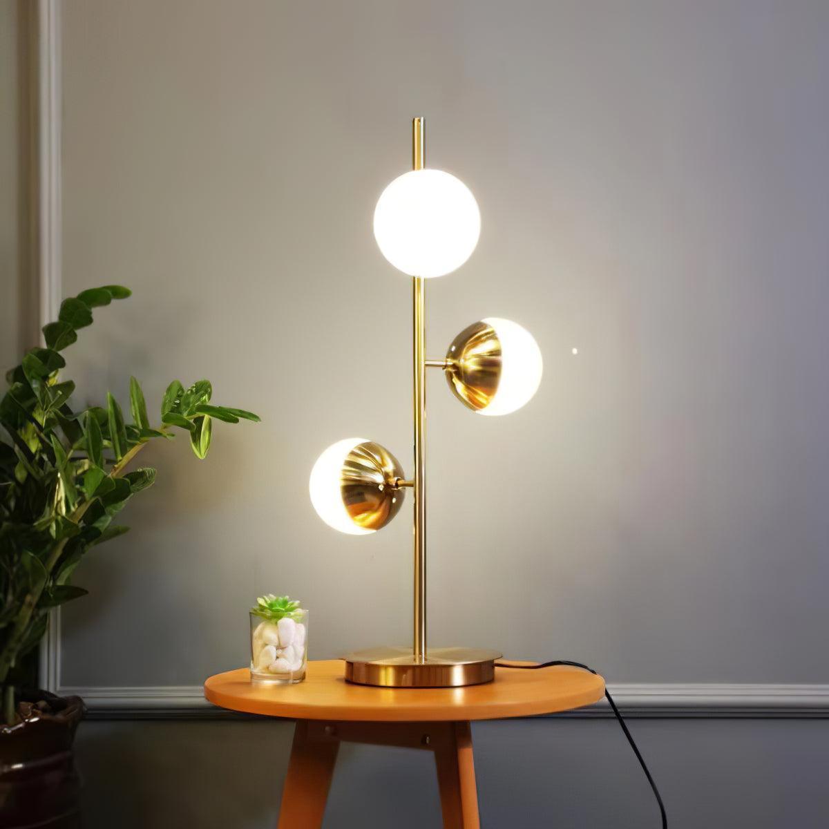 Valentina Ball Shade Floor Lamp in Living Room