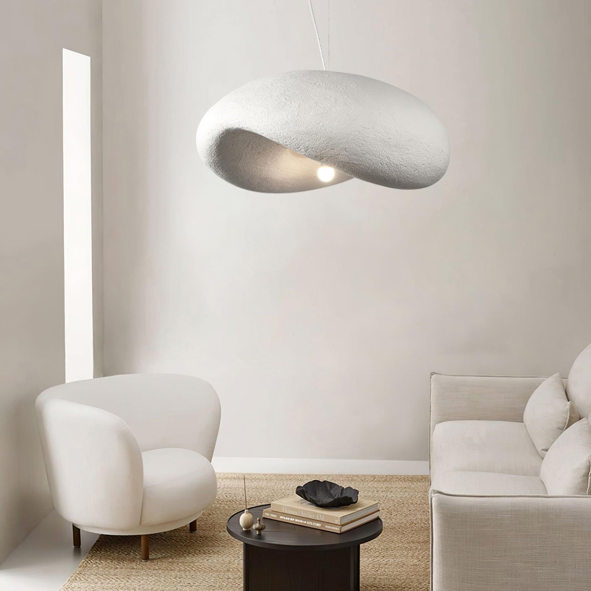 Byers cloud pendant light in a minimalist living room
