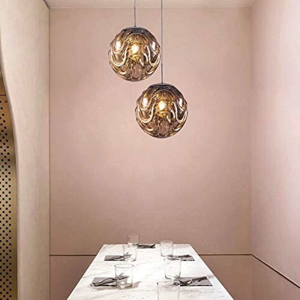 Hailie Modern Sphere Pendant Light over dining table