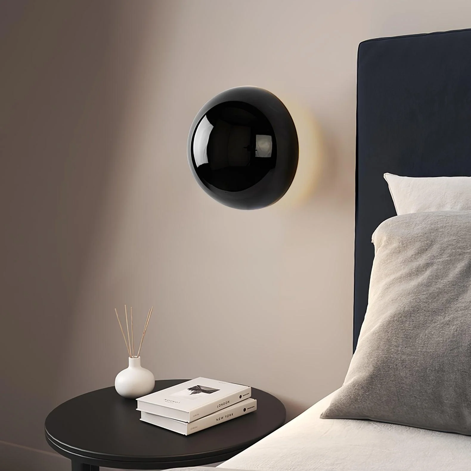 Orr Modern Unusual Sphere Metal Wall Light Bedroom Hallway Living Room