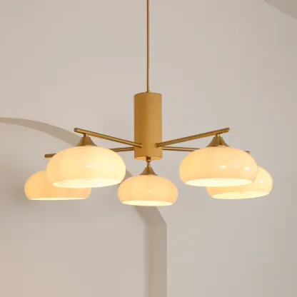 Valentina Modern Metal Glass Elliptical Pendant Light Shades Living Dining Room