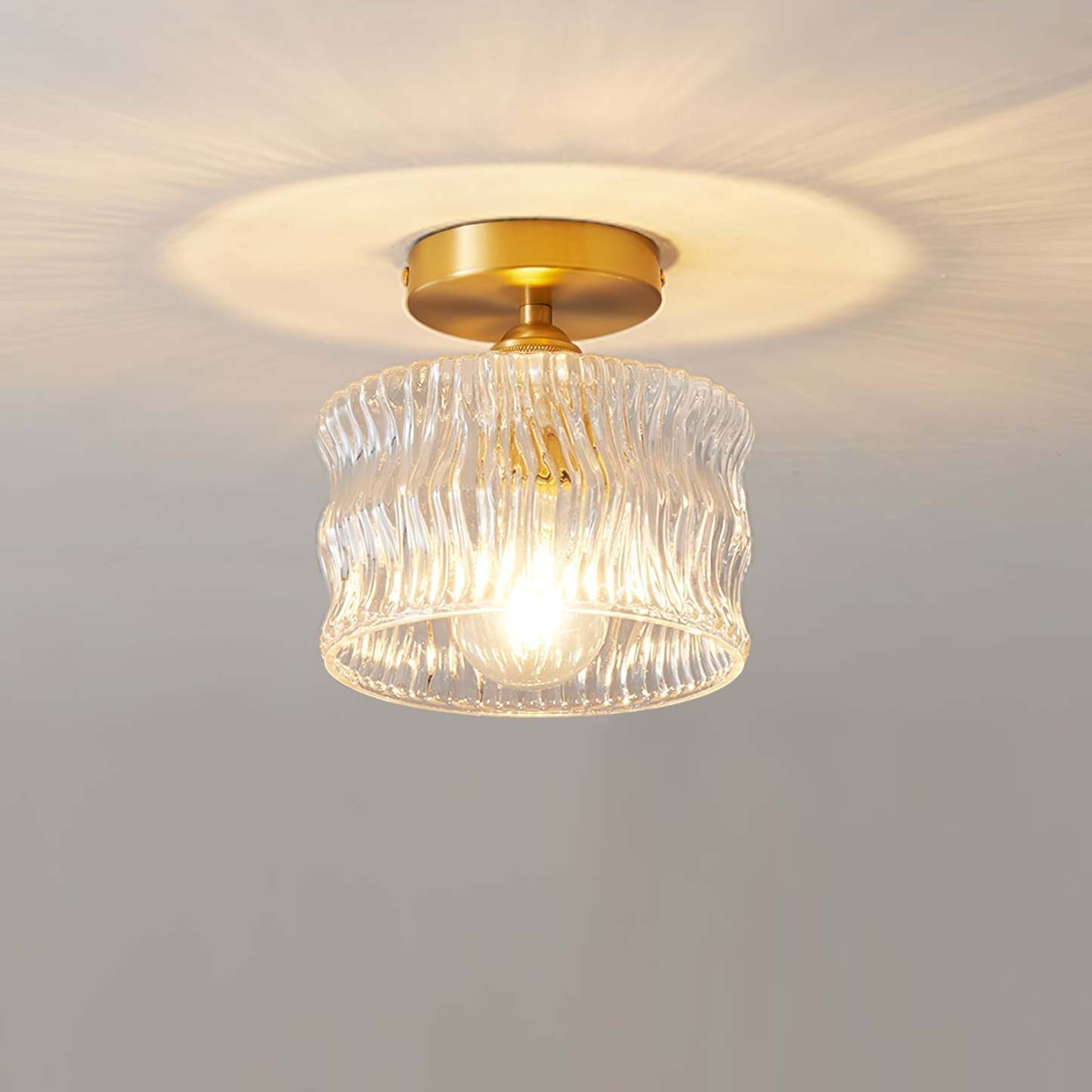 Quinn Flush Mount Ceiling Light - Glass Shade