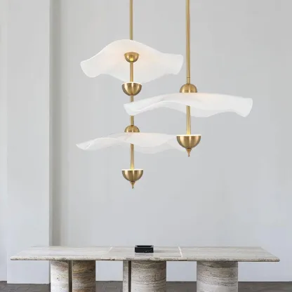 Carins Modern Gold Metal Acrylic Pendant Light Bedroom Living Room