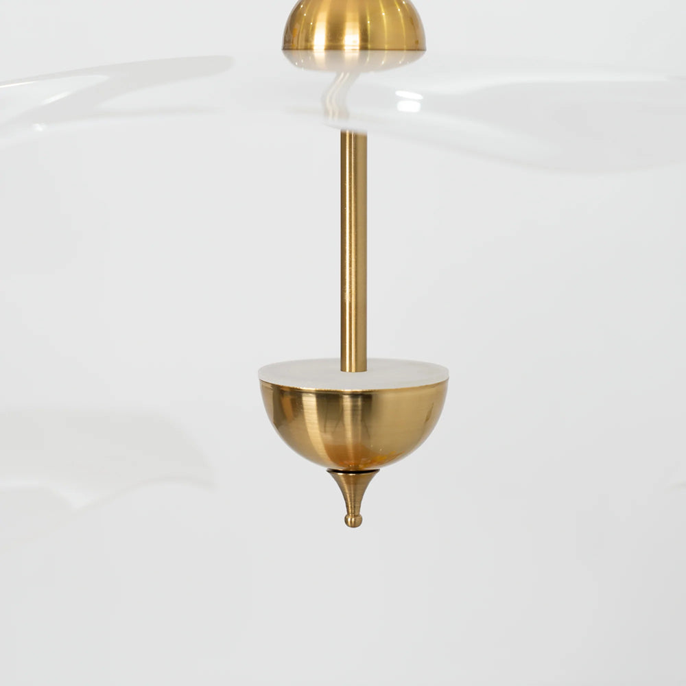Gold and Acrylic Pendant Light Detail